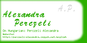 alexandra perczeli business card